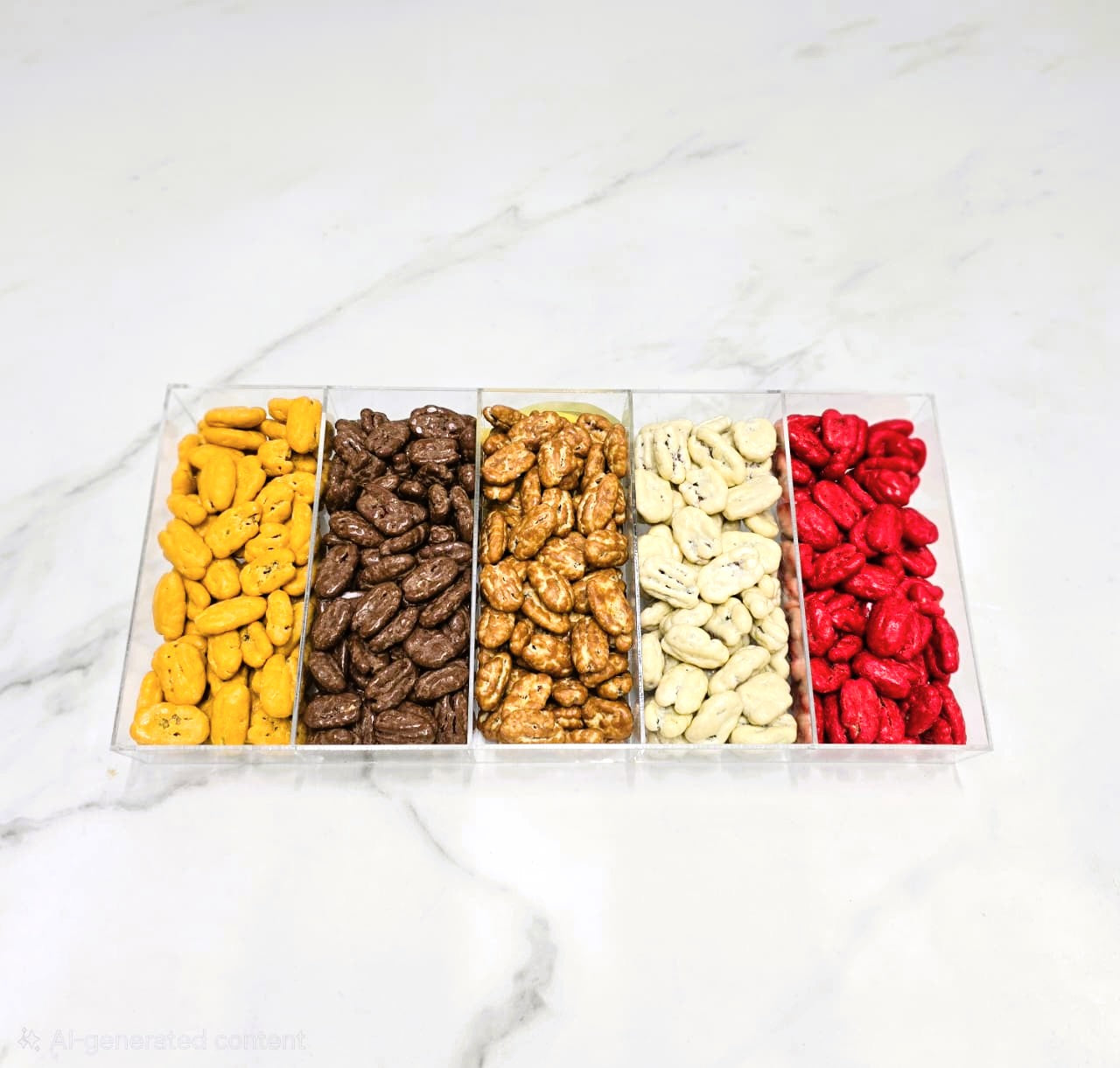 ‎‏Dragee Pecan assorted Acrylic Box