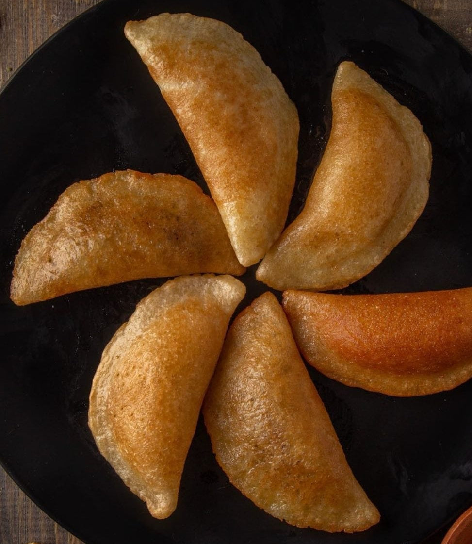 Frozen Qatayef Chocolate Ready For Frying