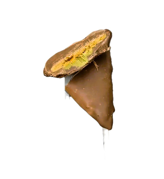 Luxury Chocolate Gavottes Crispy Wafers Crepe with Pistachio Triangle