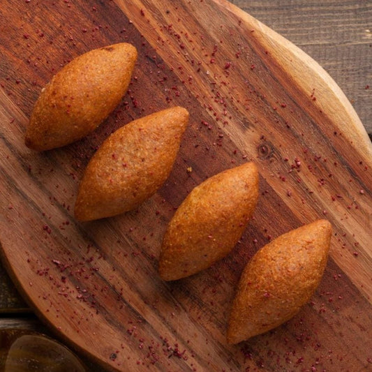 Frozen Kibbeh Stuffed With Meat Ready For Frying